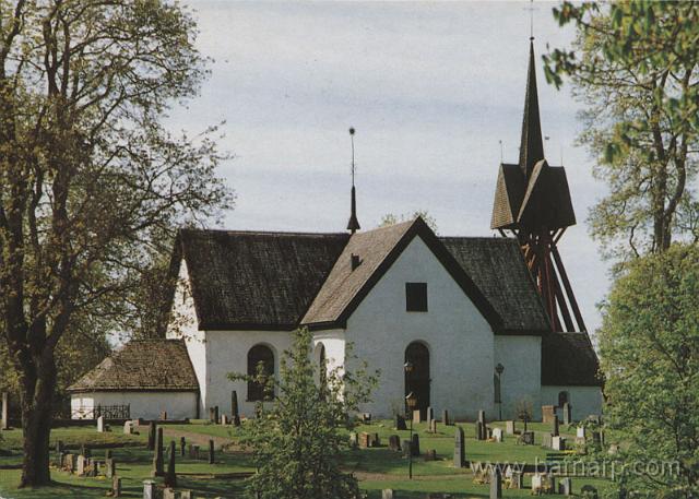 barnarps_kyka.jpg - Vykort på Barnarps Kyrka