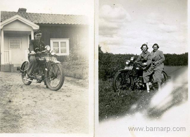 barnarp_oskar_andreasson_sara_astrid_rexmc.jpg - Oskar Andreasson samt Sara och Astrid på en Rex MC (på Berget)